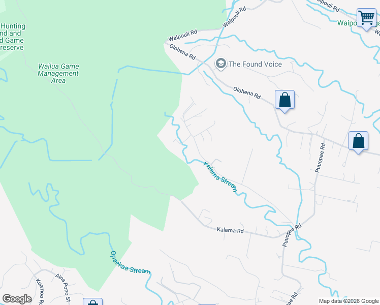 map of restaurants, bars, coffee shops, grocery stores, and more near 6631A Kipapa Road in Kapaʻa