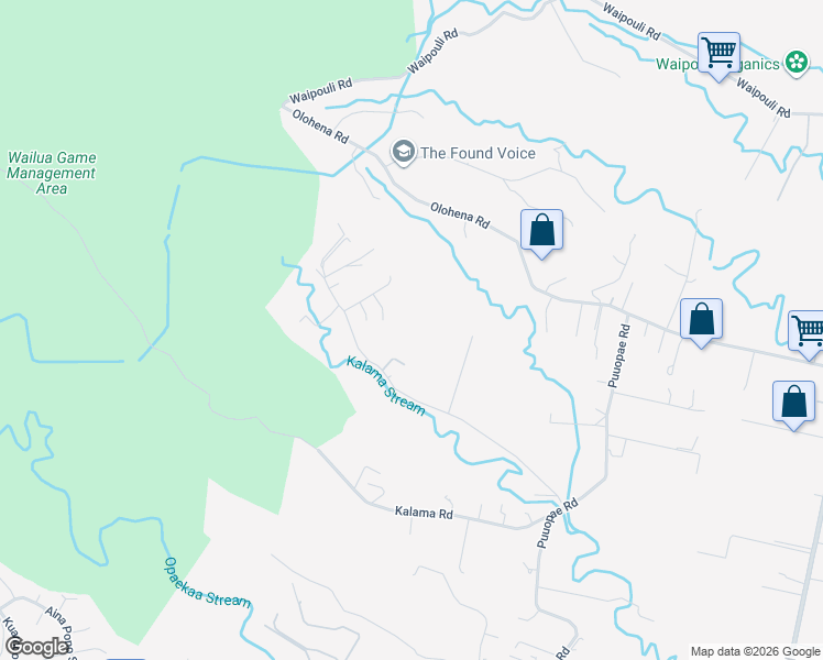 map of restaurants, bars, coffee shops, grocery stores, and more near 6562 Kipapa Road in Kapaʻa