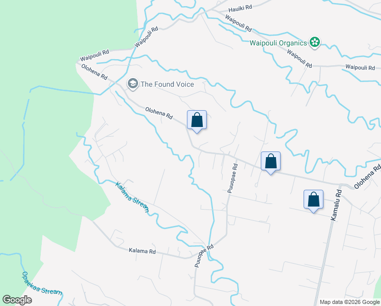 map of restaurants, bars, coffee shops, grocery stores, and more near 6395 Olohena Road in Kapaʻa