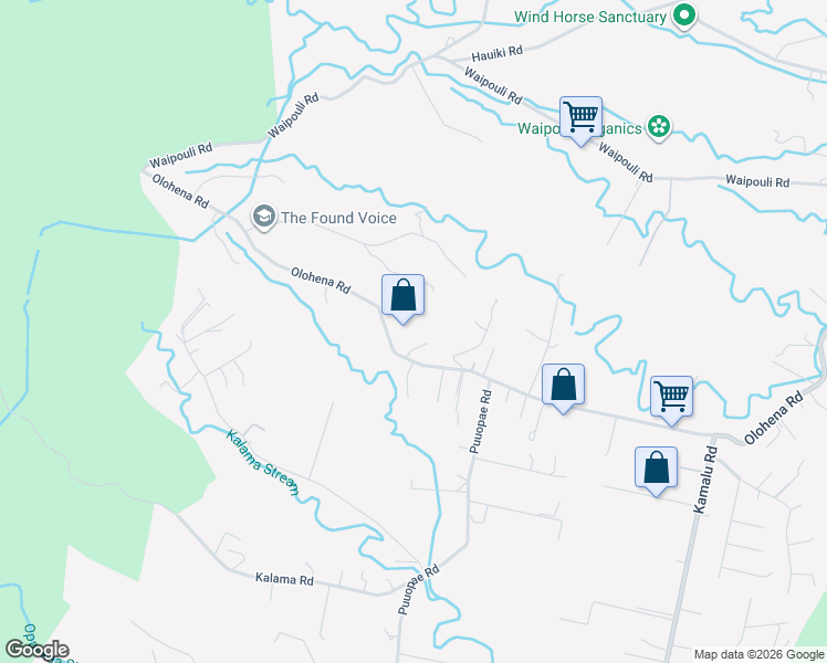 map of restaurants, bars, coffee shops, grocery stores, and more near 6440B Olohena Road in Kapaʻa