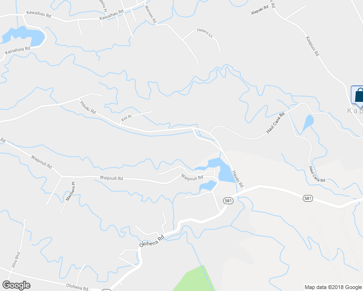 map of restaurants, bars, coffee shops, grocery stores, and more near 5765 Hauiki Road in Kapaa