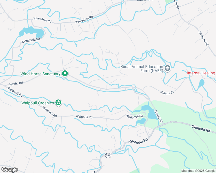 map of restaurants, bars, coffee shops, grocery stores, and more near 5911 Kini Place in Kapaʻa