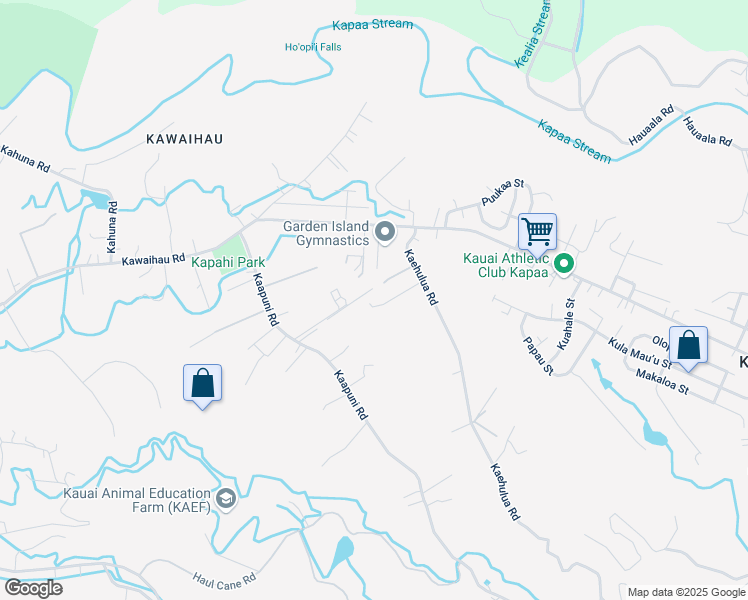map of restaurants, bars, coffee shops, grocery stores, and more near 5870 Kaapuni Road in Kapaʻa