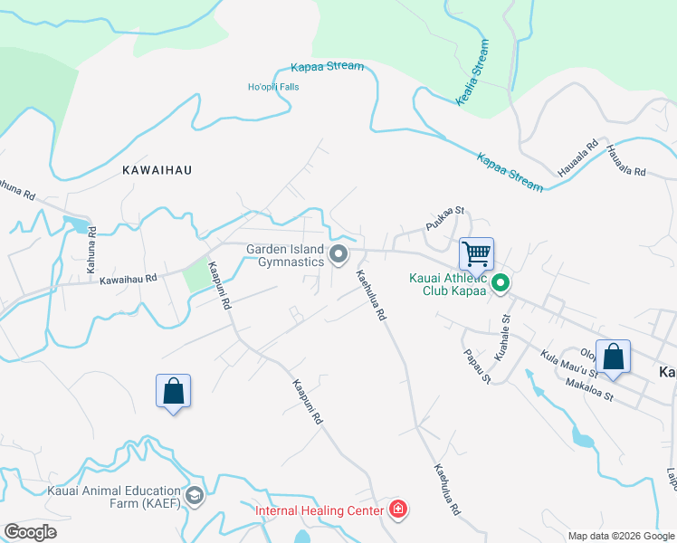 map of restaurants, bars, coffee shops, grocery stores, and more near 5773 Kaehulua Road in Kapaʻa