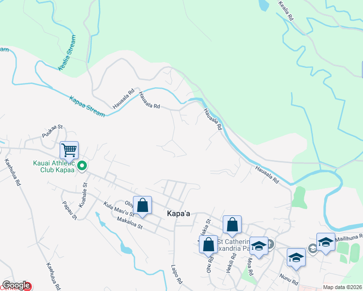 map of restaurants, bars, coffee shops, grocery stores, and more near 5680 Keapana Road in Kapaʻa