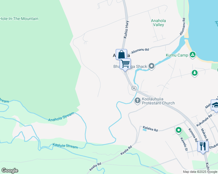 map of restaurants, bars, coffee shops, grocery stores, and more near in Anahola