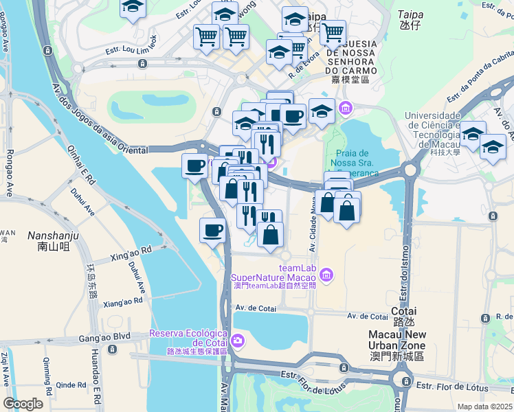 map of restaurants, bars, coffee shops, grocery stores, and more near in 