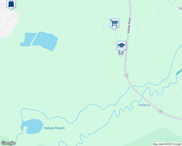 map of restaurants, bars, coffee shops, grocery stores, and more near 4700 Kapuna Road in Kilauea