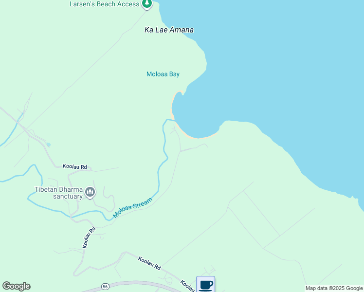 map of restaurants, bars, coffee shops, grocery stores, and more near 3561A Moli Place in Kilauea