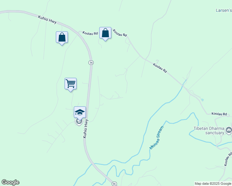map of restaurants, bars, coffee shops, grocery stores, and more near 4341 Kapuna Road in Kilauea