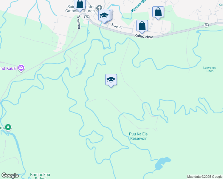 map of restaurants, bars, coffee shops, grocery stores, and more near in Kilauea