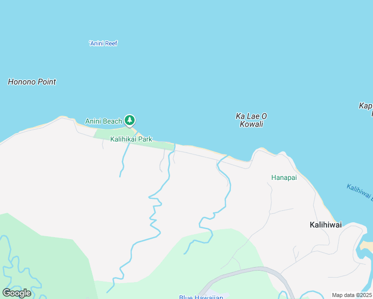 map of restaurants, bars, coffee shops, grocery stores, and more near 3650 Anini Road in Kilauea