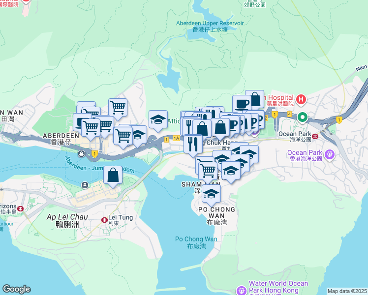 map of restaurants, bars, coffee shops, grocery stores, and more near in 