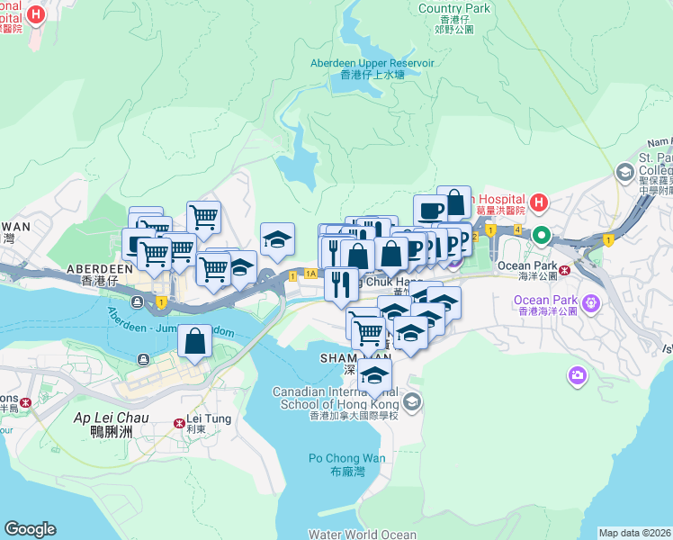 map of restaurants, bars, coffee shops, grocery stores, and more near in 