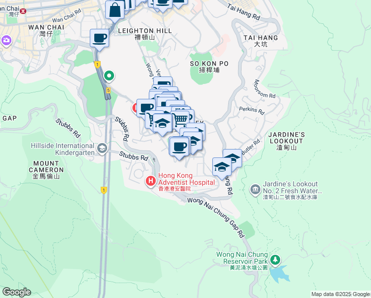 map of restaurants, bars, coffee shops, grocery stores, and more near in 