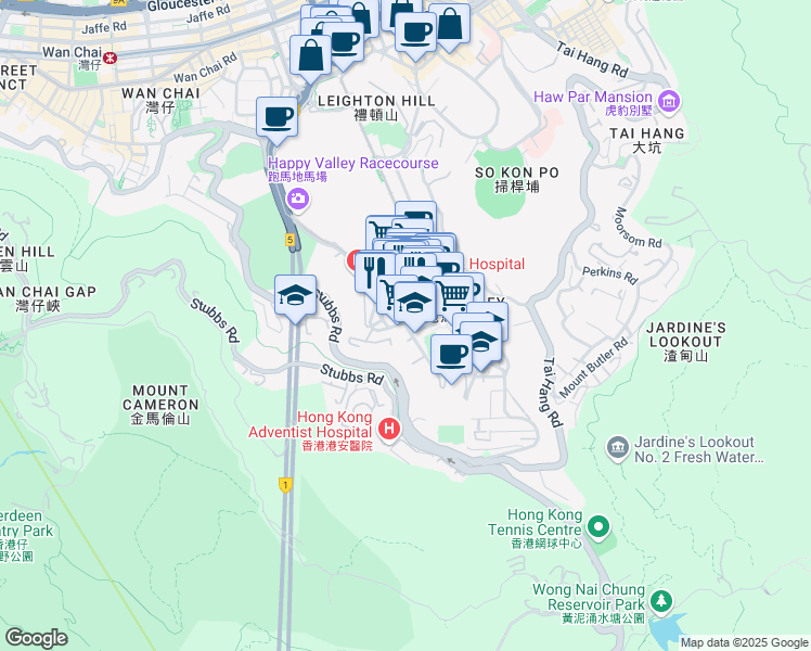 map of restaurants, bars, coffee shops, grocery stores, and more near in 
