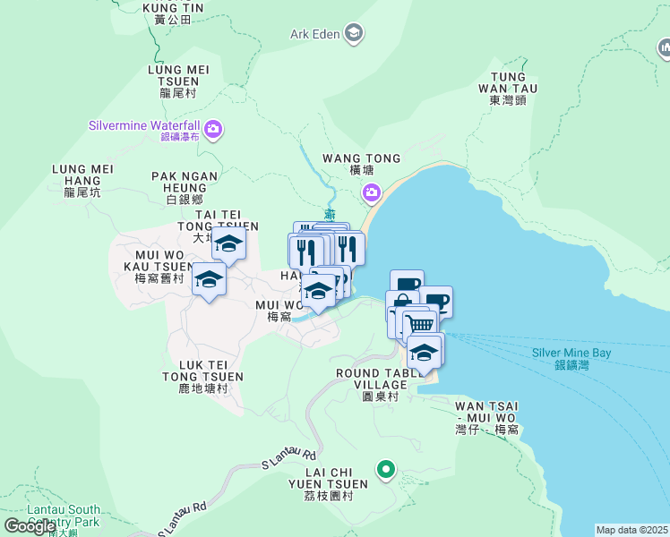 map of restaurants, bars, coffee shops, grocery stores, and more near in 
