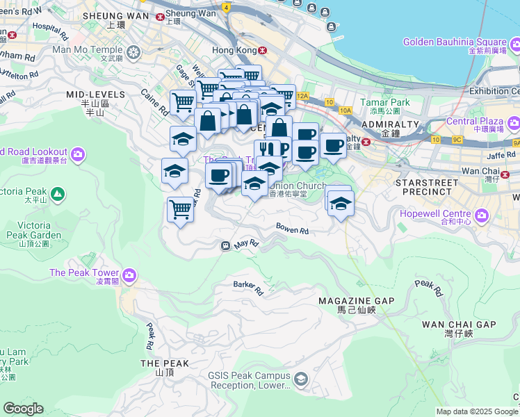 map of restaurants, bars, coffee shops, grocery stores, and more near in 