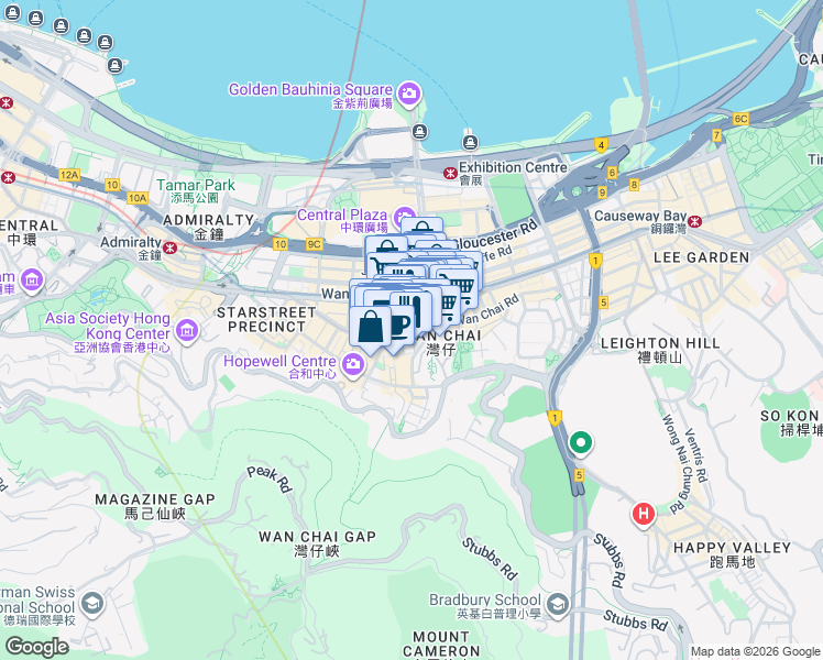 map of restaurants, bars, coffee shops, grocery stores, and more near in 