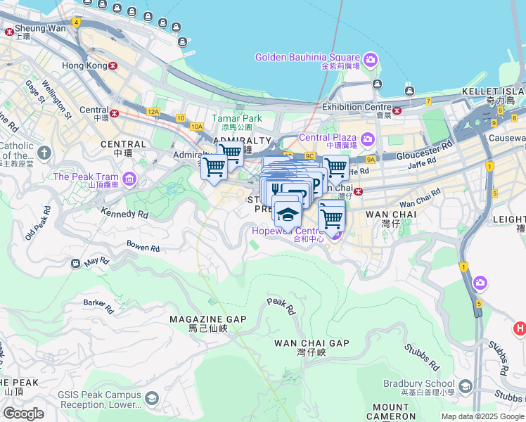 map of restaurants, bars, coffee shops, grocery stores, and more near in 