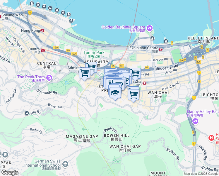 map of restaurants, bars, coffee shops, grocery stores, and more near in 