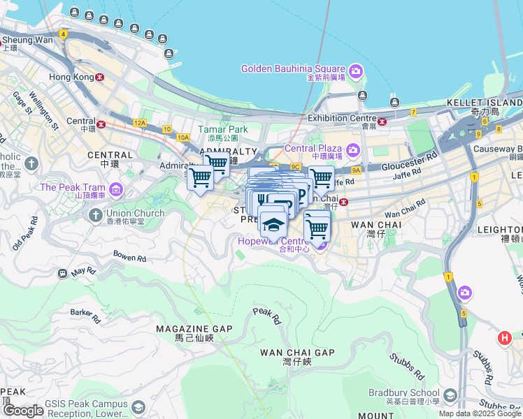 map of restaurants, bars, coffee shops, grocery stores, and more near in 