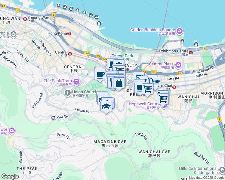 map of restaurants, bars, coffee shops, grocery stores, and more near in 