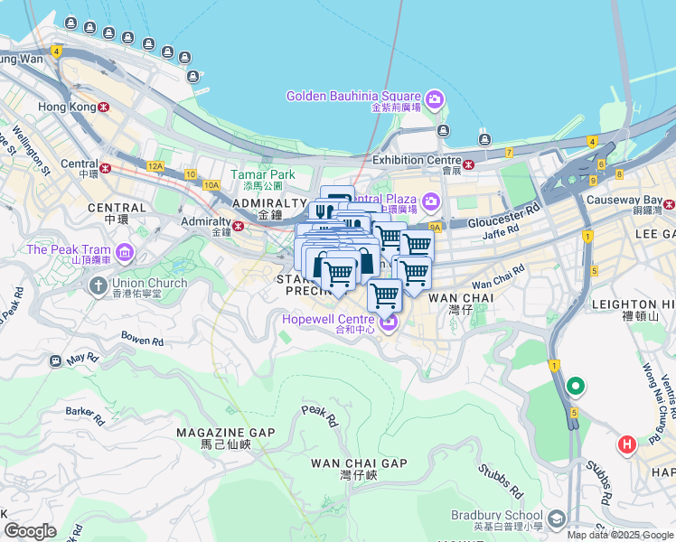 map of restaurants, bars, coffee shops, grocery stores, and more near in 