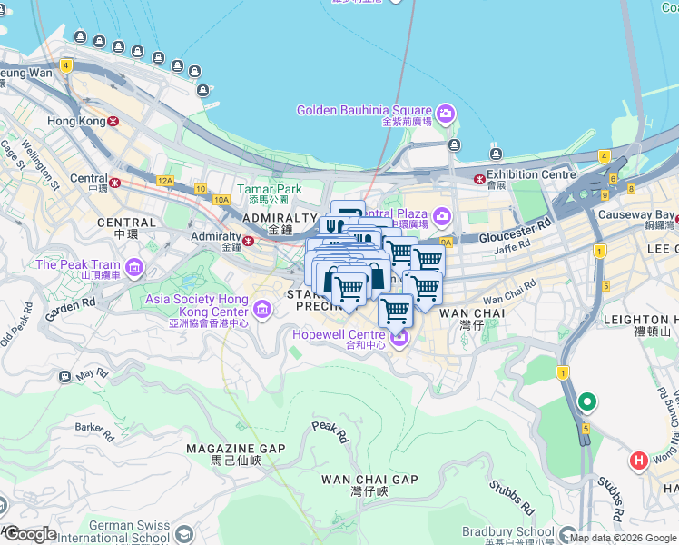 map of restaurants, bars, coffee shops, grocery stores, and more near in 