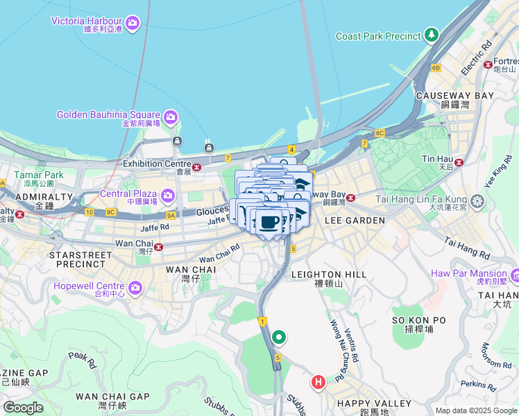 map of restaurants, bars, coffee shops, grocery stores, and more near in 