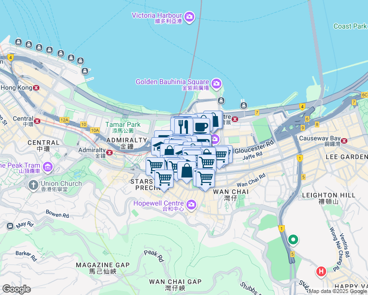 map of restaurants, bars, coffee shops, grocery stores, and more near in 