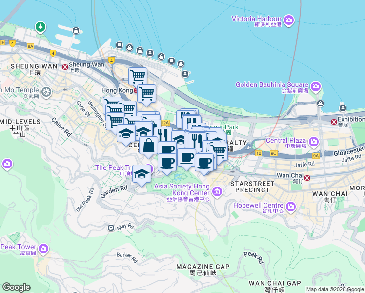 map of restaurants, bars, coffee shops, grocery stores, and more near in 