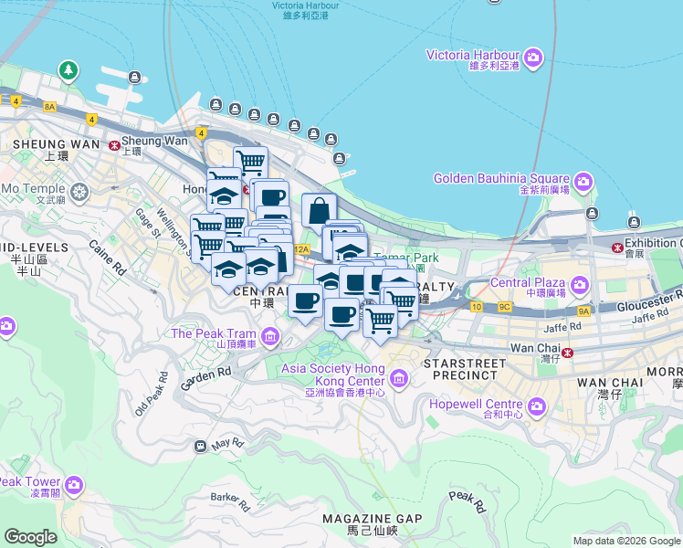map of restaurants, bars, coffee shops, grocery stores, and more near in 