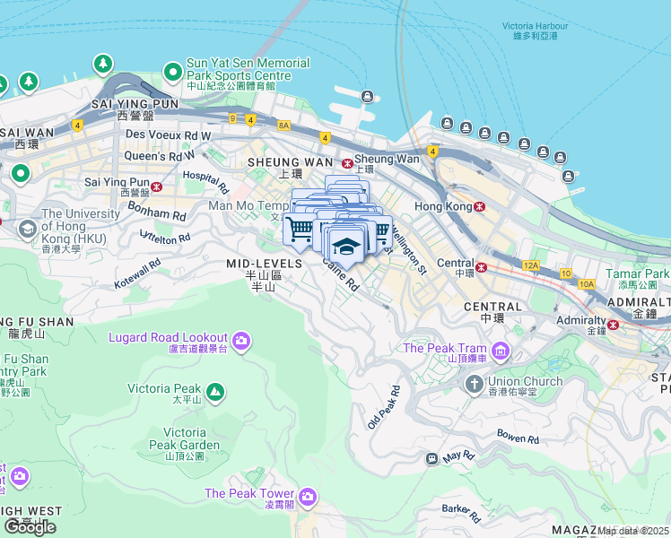 map of restaurants, bars, coffee shops, grocery stores, and more near in 