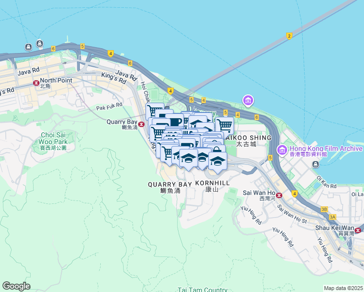 map of restaurants, bars, coffee shops, grocery stores, and more near in 