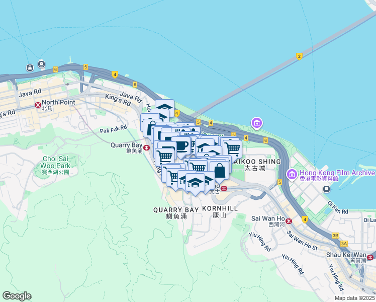 map of restaurants, bars, coffee shops, grocery stores, and more near in 