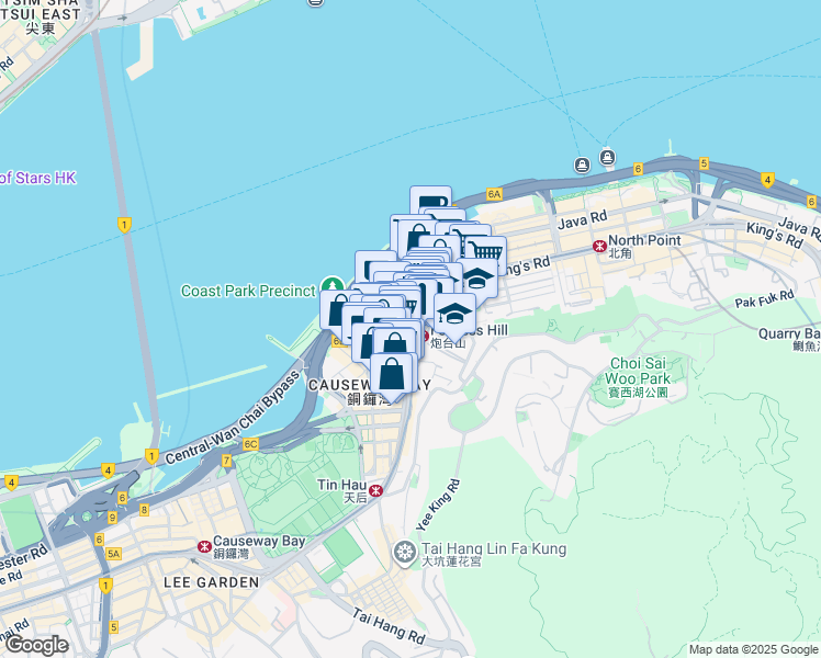 map of restaurants, bars, coffee shops, grocery stores, and more near in 