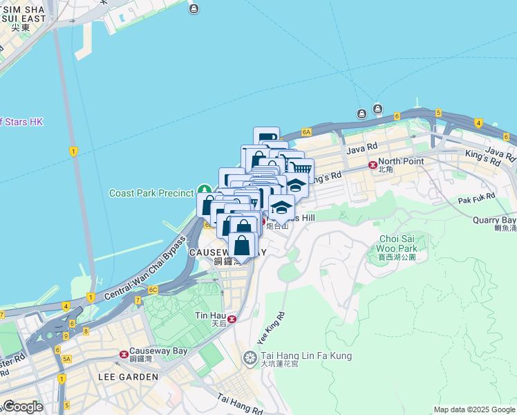 map of restaurants, bars, coffee shops, grocery stores, and more near in 