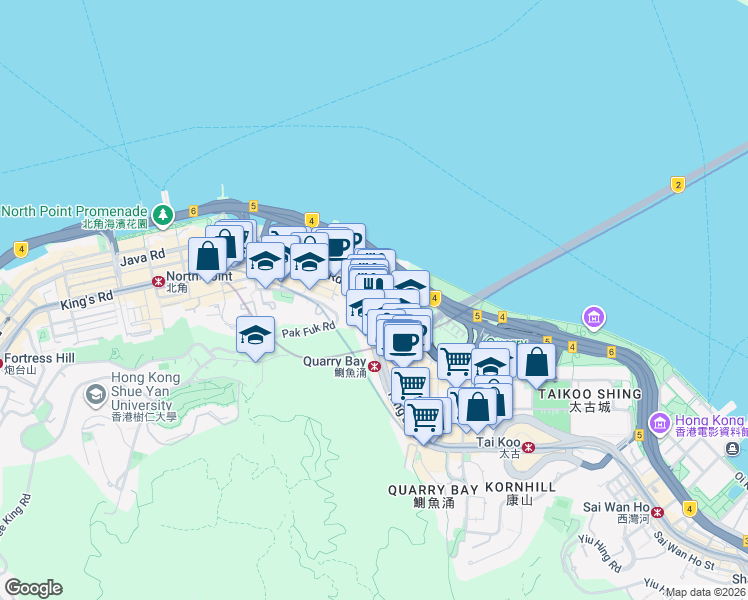 map of restaurants, bars, coffee shops, grocery stores, and more near in 