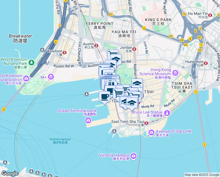 map of restaurants, bars, coffee shops, grocery stores, and more near in 