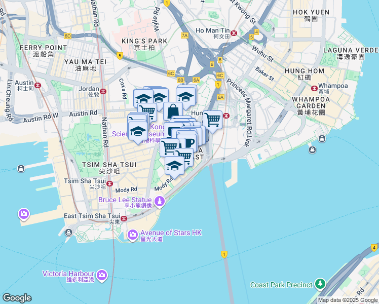 map of restaurants, bars, coffee shops, grocery stores, and more near in 