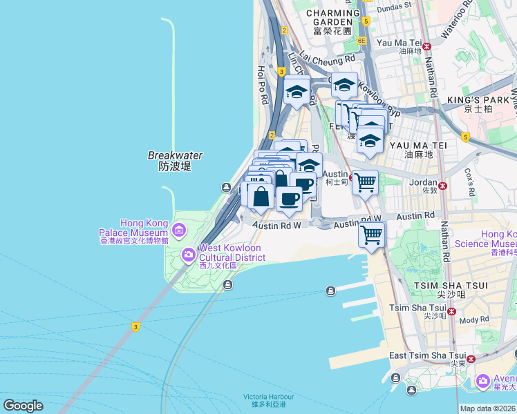 map of restaurants, bars, coffee shops, grocery stores, and more near in 