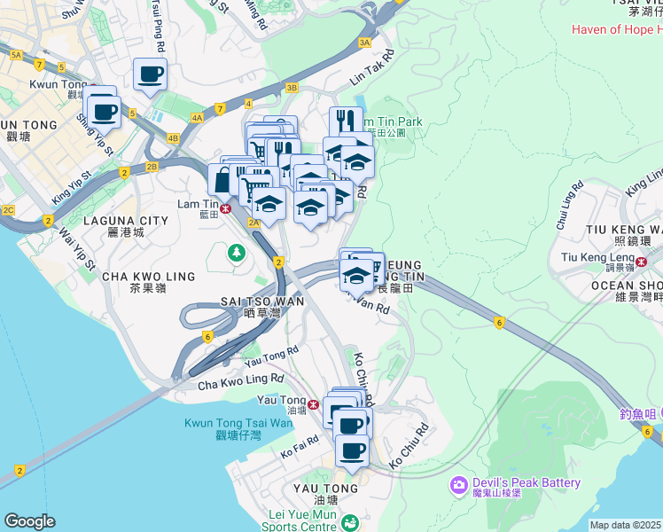map of restaurants, bars, coffee shops, grocery stores, and more near in 