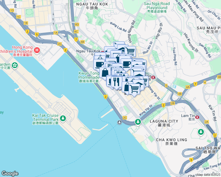 map of restaurants, bars, coffee shops, grocery stores, and more near in 