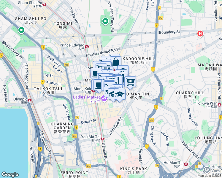 map of restaurants, bars, coffee shops, grocery stores, and more near in 