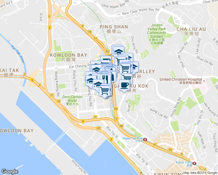 map of restaurants, bars, coffee shops, grocery stores, and more near  in 