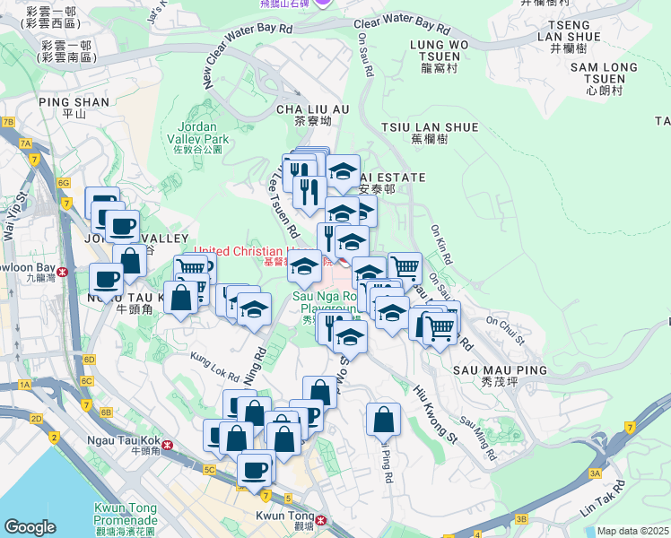 map of restaurants, bars, coffee shops, grocery stores, and more near in 