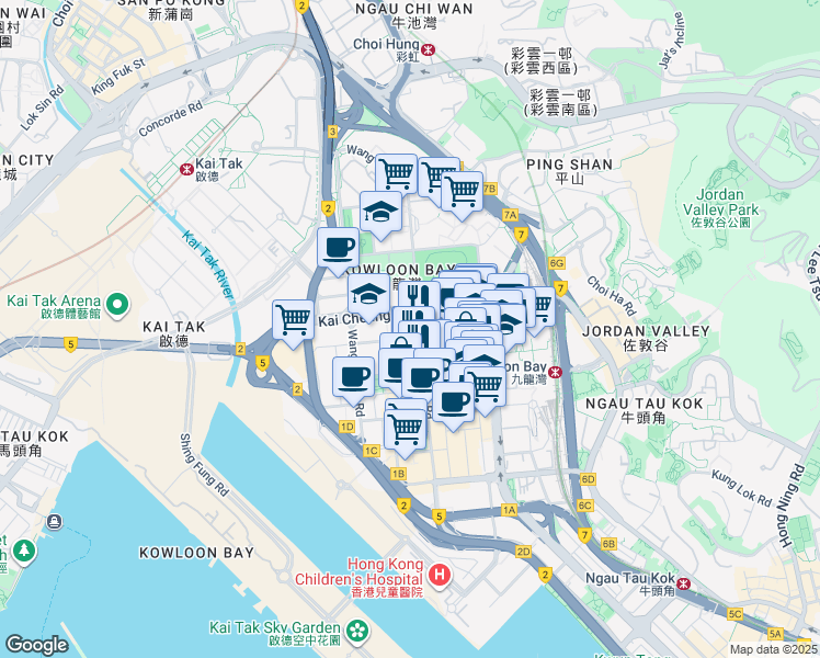 map of restaurants, bars, coffee shops, grocery stores, and more near in 