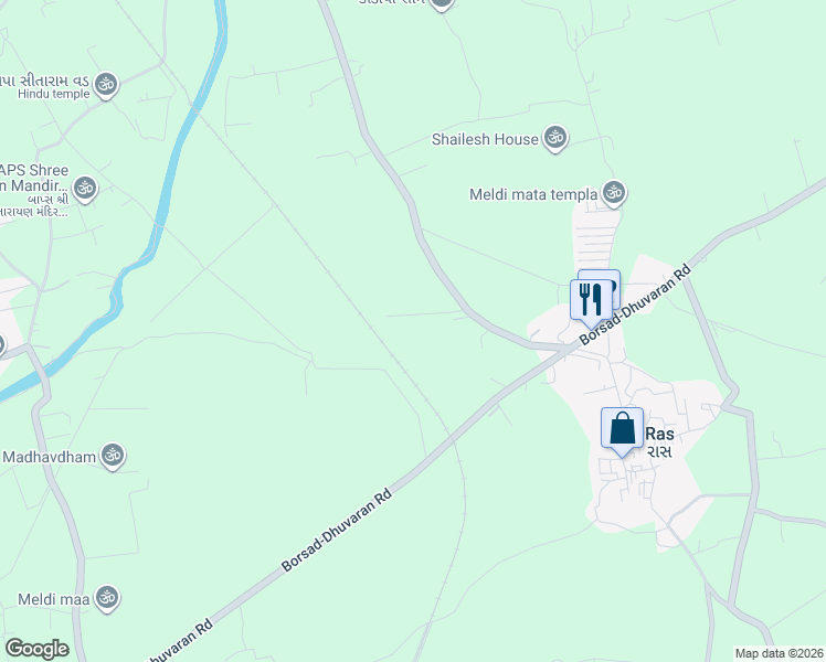 map of restaurants, bars, coffee shops, grocery stores, and more near in Anand