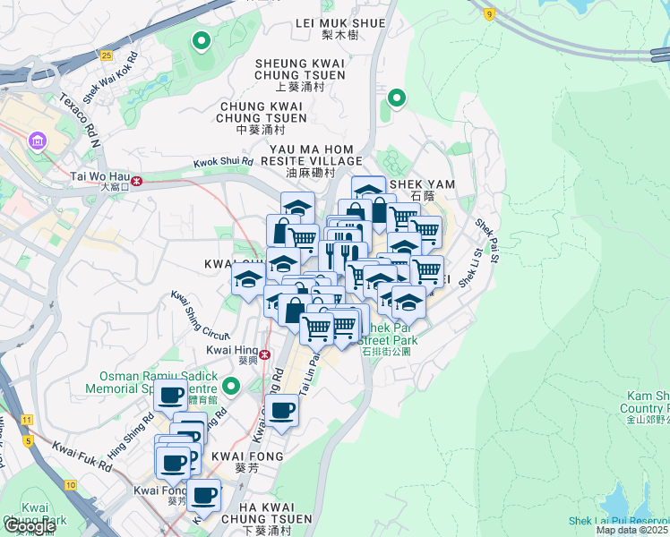 map of restaurants, bars, coffee shops, grocery stores, and more near in 